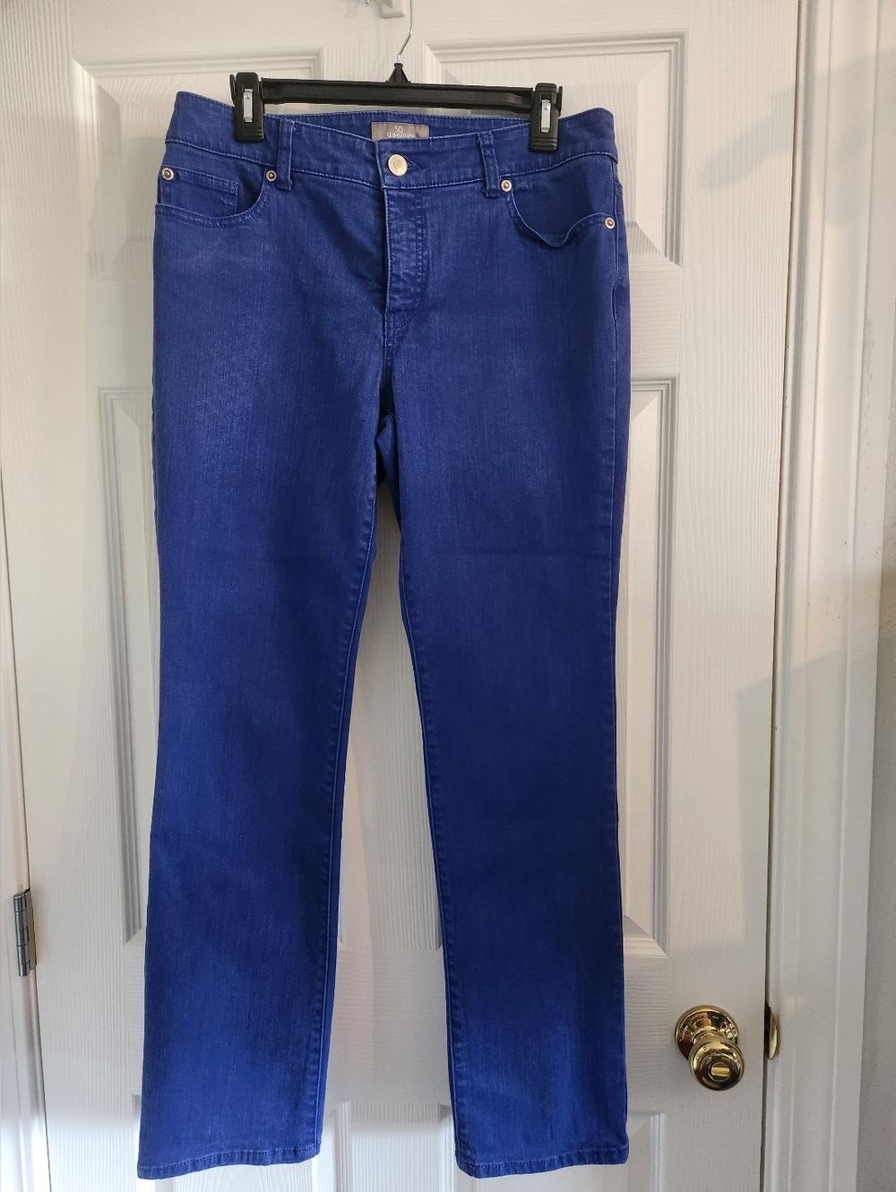Chicos Women’s Blue So Slimming Cotton Twill Pants Chicos Size 1